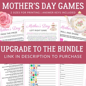Mothers Day Left Right Game | Mothers Day Tea Party | Mothers Day Games ...