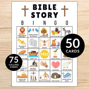 Bijbelbingo | Bingo met bijbelverhalen | Bijbelspellen | Afdrukbare bijbelspellen | Christelijke spellen | Afdrukbare bijbelbingo | Christelijke bingo
