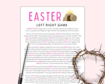 Left Right Easter Game | Left Right Bible Story | Easter Bible Games | Easter Games | Christian Easter Games | Church Games Easter Printable