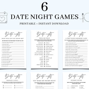 Date Night Couples Games Printable Games for Couples Mr & Mrs Printable  Date Night Romantic Date Digital Download 