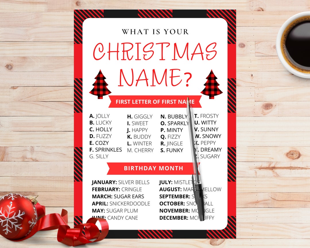 What is your christmas name christmas games for kids christmas