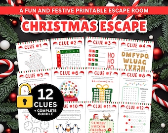 Christmas Escape Room Game: A Fun Christmas Party Game (Printable)