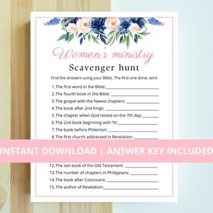 Bible Scavenger Hunt | Women&#39;s Ministry Games | Women&#39;s Ministry | Bible Games | Christian Games | Bible Study Games | Women&#39;s Retreat Games