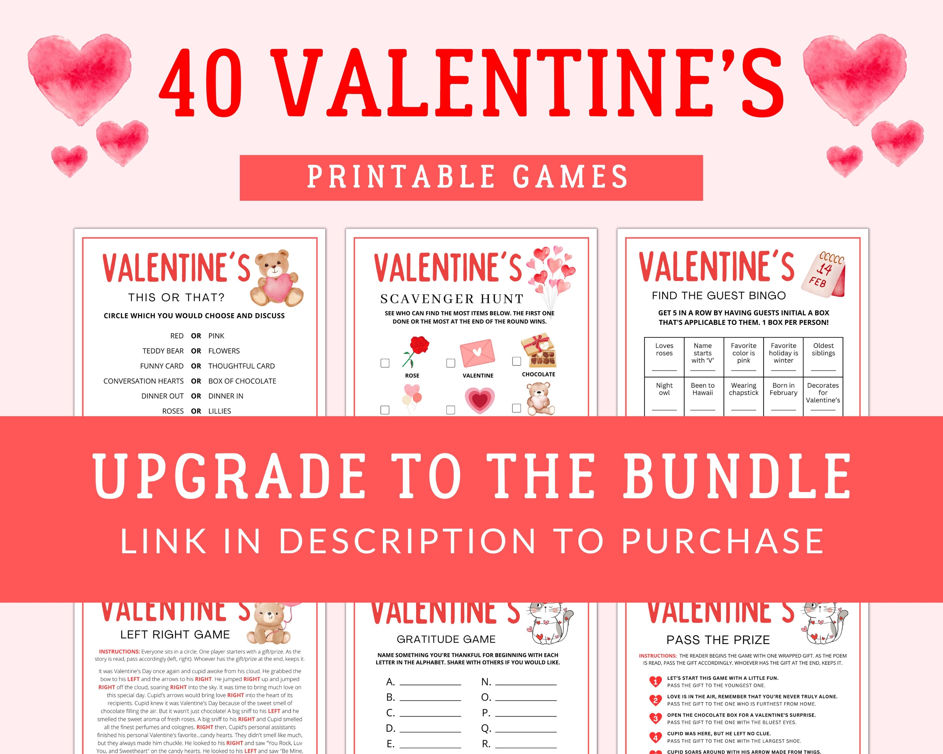 Valentines Pass the Prize Valentine's Day Games Galentine's Games Fun  Valentines Games Valentines Games for Adults Kids Families 