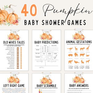 Pumpkin Baby Shower Games | Fall Baby Shower Games | Baby Shower Games Pumpkin | Pumpkin Themed Shower | Fall Baby Shower | Printable Bundle