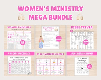 Women's Ministry Game Bundle: Printable Bible Games (Digital Download)