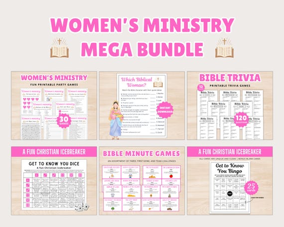 Women's Ministry Game Bundle: Printable Bible Games (Digital Download)