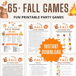 Fall Games Bundle | 65+ Printable Autumn Activities (Digital Download)