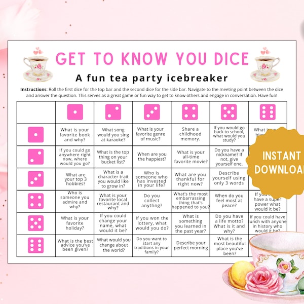 Printable Tea - Etsy