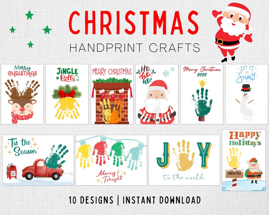 Christmas Handprint Craft Bundle  Christmas Preschool Craft