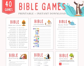 Bible Games Bundle | Fun Church, School Activities (Printable)