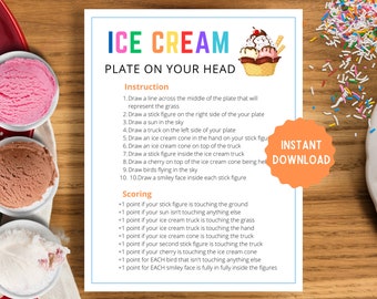 Hilarious Ice Cream Party Game | Printable Birthday Activity (Digital Download)