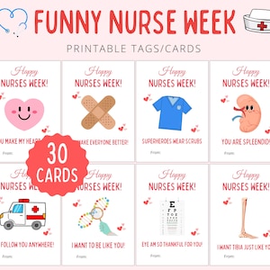 Cartes de remerciement pour infirmière | Cadeaux de la Semaine des infirmières et infirmiers | Tags de la Semaine des infirmières et infirmiers | Semaine d'appréciation des infirmières | Cadeaux de remerciement pour les infirmières | Cadeau imprimable pour infirmière