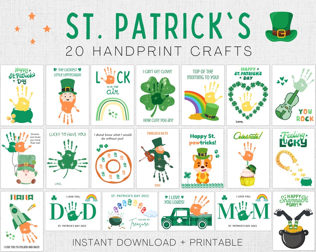 St. Patrick's Handprint Craft  St. Patrick's Craft