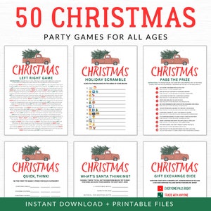 Christmas Party Games | Christmas Games | Christmas Games for Adults Kids | Fun Christmas Games | Winter Party | Printable Christmas Games