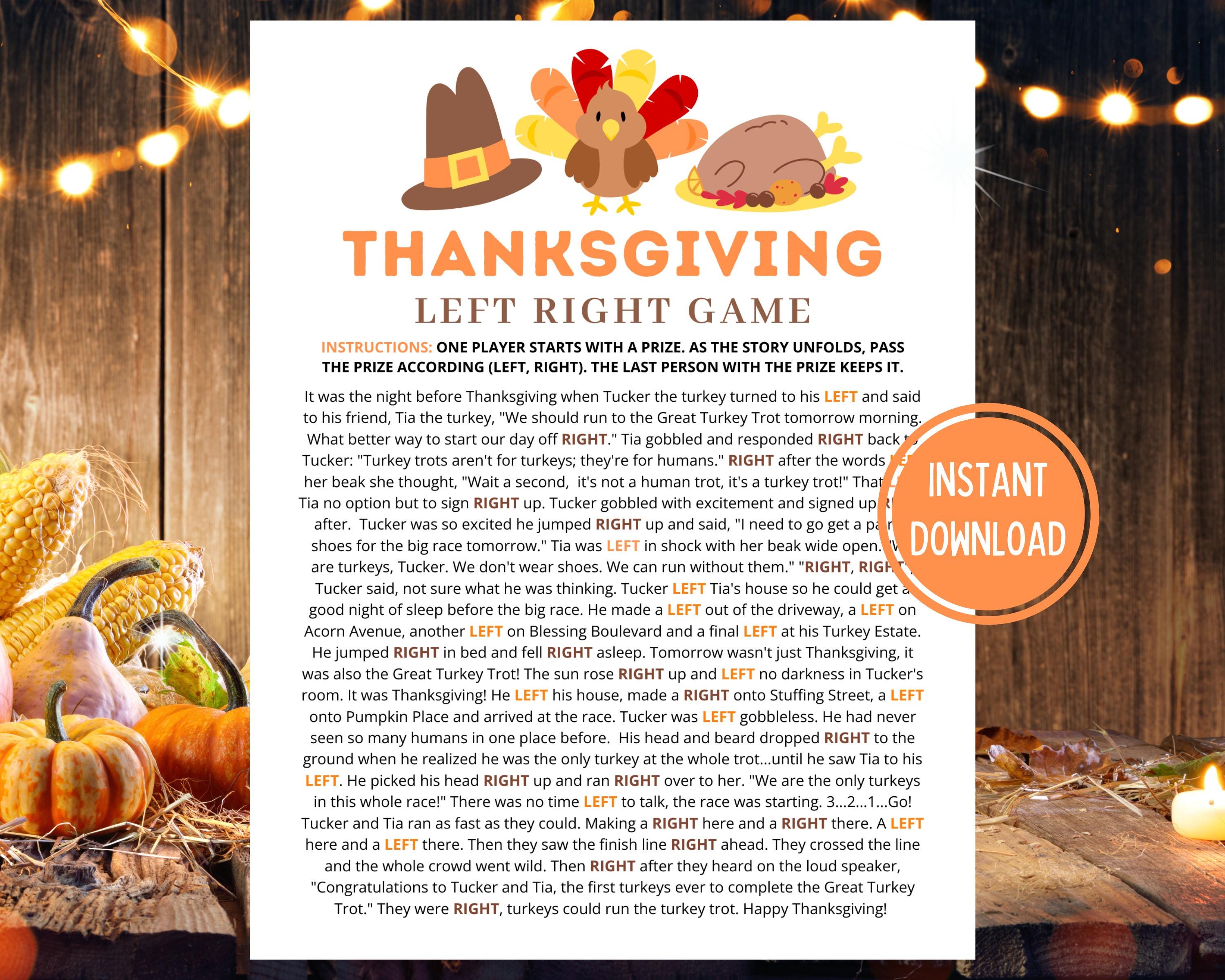 thanksgiving left right game | thanksgiving game | thanksgiving