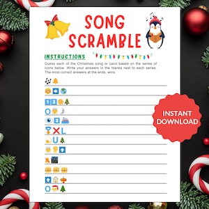 Christmas Song Game | Christmas Music Game | Christmas Carol Game | Christmas Guess the Song Game | Christmas Party Game | Fun Party Game