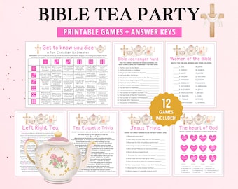 Christian Tea Party Games | Bible Trivia, Ladies Tea (Digital Download)