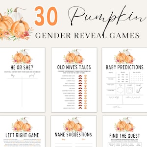 Pumpkin Gender Reveal Games | Fall Gender Reveal Games | Pumpkin Gender Reveal | Gender Reveal Games | October November Gender Reveal Games