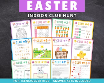 Teen Easter Scavenger Hunt: Indoor Clue Game (Printable)