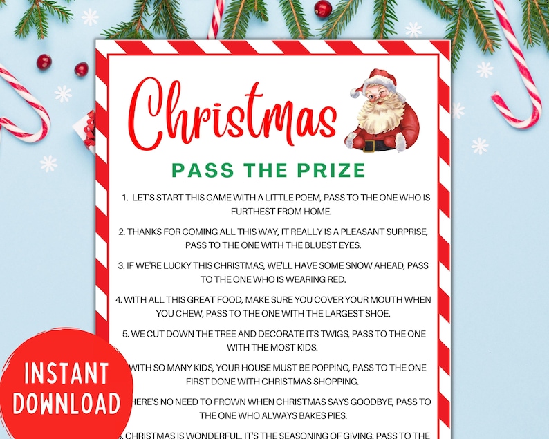 Left Right Christmas Game Christmas Pass the Prize Right Etsy