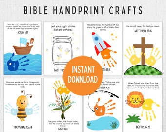 Bible Handprint Craft Bundle | Christian Kids Activities (Digital Download)