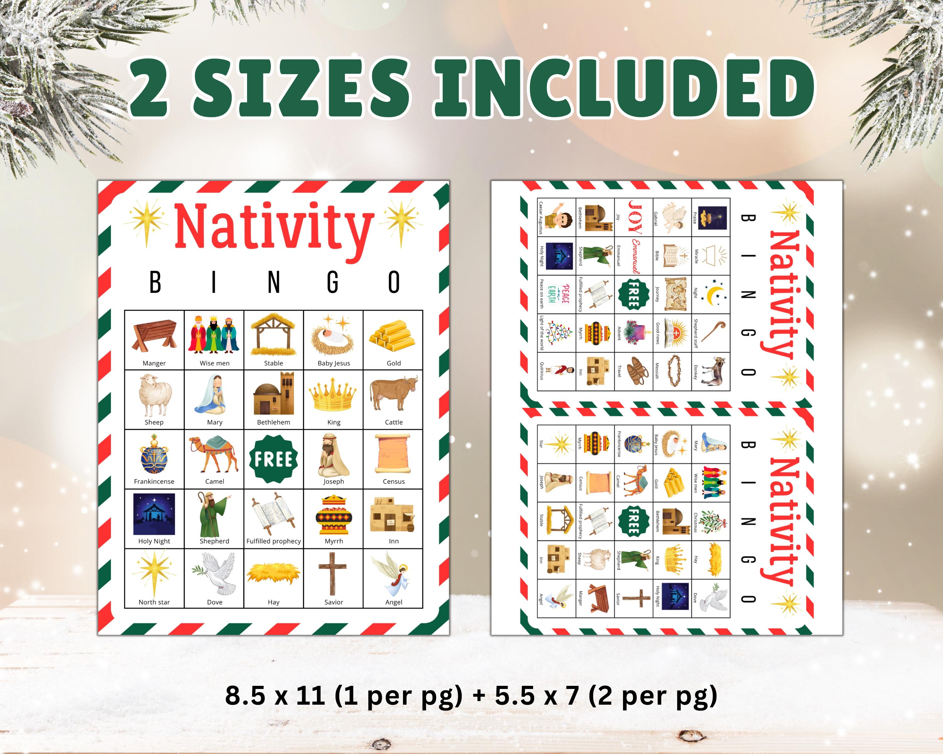 nativity bingo | nativity game | christian christmas game