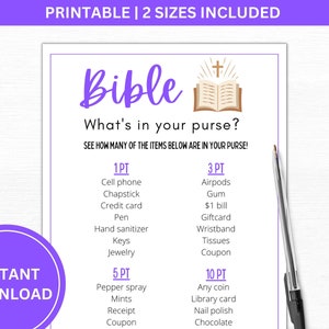 Whats in your purse? | Bible Game | Womens Ministry Games | Bible Games | Christian Games | Youth Group Games | Bible Games for Adults Kids