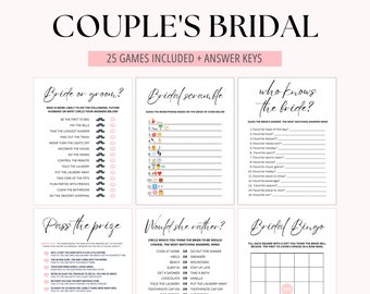Couples Bridal Shower Games | 25 Minimalist Games (Printable)