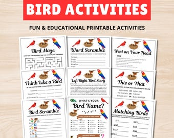 Bird Activity Bundle | Games, Trivia, Maze (Digital Download)