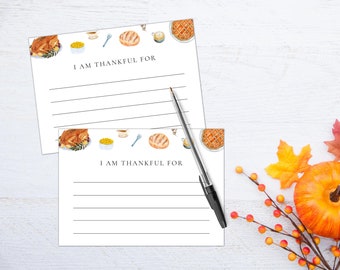 I am Thankful For Cards | Gratitude Game | Thanksgiving Table Games | Gratitude Journal | Gratitude Cards | I am Thankful for Printable