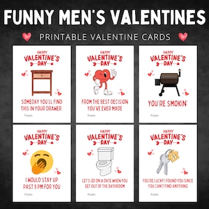 Saint-Valentin pour hommes | Saint-Valentin pour mari | Saint-Valentin pour petit ami | Hommes drôles de la Saint-Valentin | Saint-Valentin hilarant | Saint-Valentin imprimable