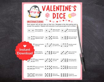 Valentine's Dice Game: Fun Icebreaker (Digital Download)