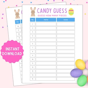 Easter Candy Guess Game | Easter Games | Easter Candy Game | Easter Activities | Easter Game Kids Adults School Work | Easter Party Games