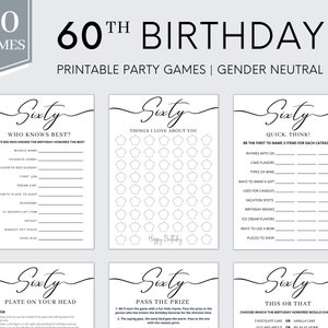 60th Birthday Games | 60th Birthday Party Games | Born in 1964 Game | 60th Birthday Party | Sixtieth Birthday | Birthday Games Printable
