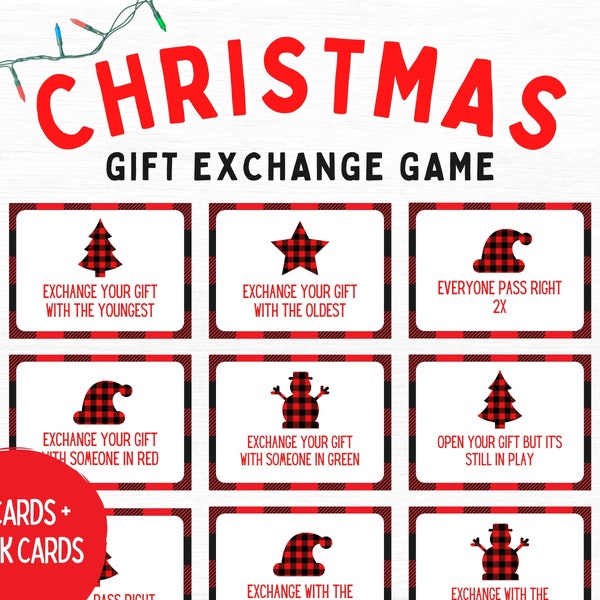 Christmas Gift Exchange Game | Gift Exchange Game | Fun Christmas Games | Christmas Party Games | Christmas Game | Christmas Game Printable