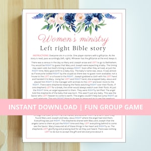 Women&#39;s Ministry Game | Left Right Bible Story | Women&#39;s Ministry | Bible Games | Christian Games | Bible Study Games | Women&#39;s Retreat Game