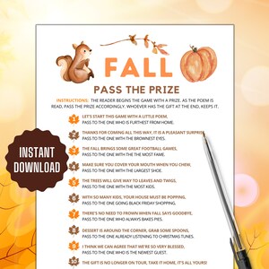 Fall Pass the Prize | Fall Left Right | Fun Fall Game | Fall Game ...