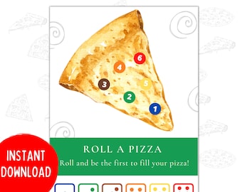 Roll a Pizza Game | Pizza Party Activity (Digital Download)