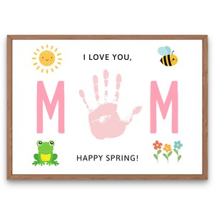 Spring Handprint Craft | Spring Craft for Kids | Spring Craft Classroom Pre K | Spring Art for Kids | Spring Handprint Art | Printable Craft