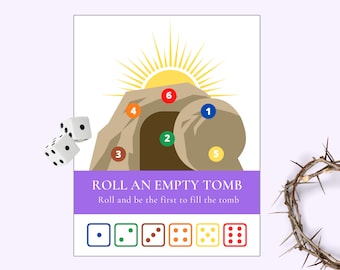 Rol een leeg graf Paasspel | Christelijke kinderactiviteit (digitale download)