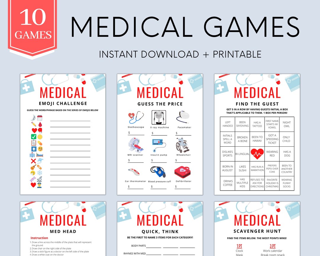 Medical Games Med School Games Nursing Games Doctor Etsy