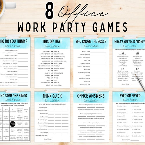 Office Party Games Work Party Games Staff Games Team - Etsy New Zealand