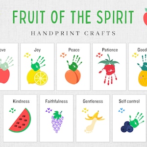Fruit of the Spirit Handprint Craft | Fruit of the Spirit Craft | Bible Craft | Bible Art | Sunday school Craft | Bible Craft Kids Printable