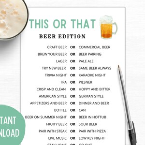 Dit of dat | Bierspellen | Barspellen | Pubgames | Bierbingo | Bierfeestdecoratie | Nationale bierdag | Bierthemafeest | Happy Hour-spellen