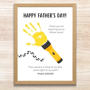 Father's Day Bible Craft | Father's Day Handprint Craft | Father's Day Crafts | Christian Father's Day Craft | Bible Handprint Craft for Dad