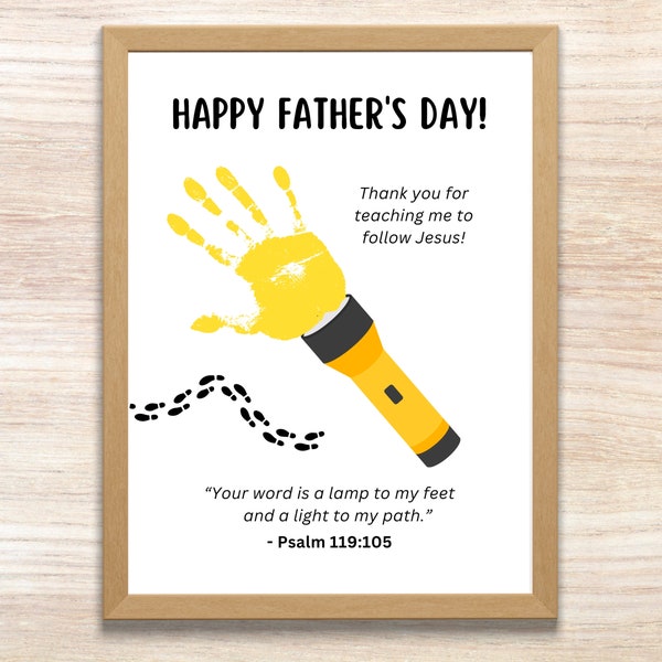 Father's Day Bible Craft | Father's Day Handprint Craft | Father's Day Crafts | Christian Father's Day Craft | Bible Handprint Craft for Dad