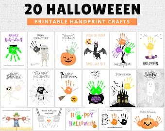Handafdruk knutselbundel Halloween | Aandenkenkunst (digitale download)