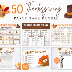 Thanksgiving Game Bundle | Thanksgiving Party Games | Thanksgiving Games for Adults Kids | Thanksgiving Games | Thanksgiving Games Printable