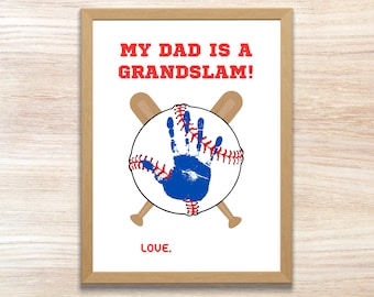 Father's Day Baseball Handprint Art | DIY Keepsake (Digital Download)